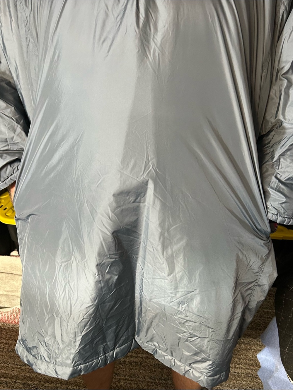Banana Republic 1/4 zip Hooded Quilted Puffer Poncho, S/M - Picture 6 of 10